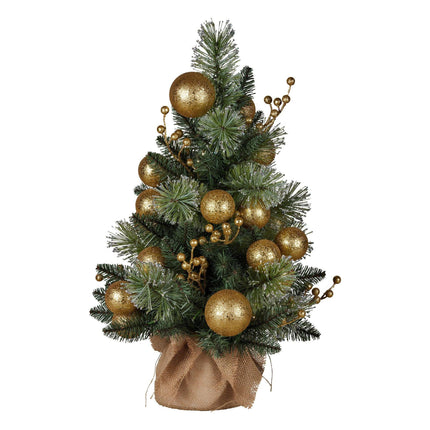 Christabelle 61cm Battery-operated Christmas Tree Warm Lights Led Table Top Gold.