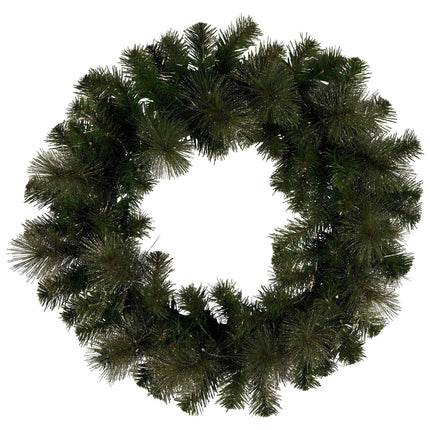 Christabelle 61cm Christmas Wreath with LED Lights Glittery Gold Pine re-Lit Front Door Decoration Ornament.