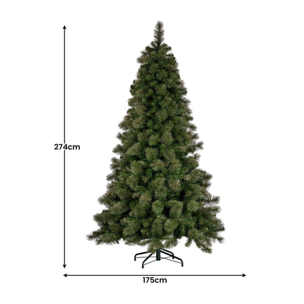 Christabelle 9ft Christmas Tree Glittery Gold Pine Needles 850 Led Lights Xmas.