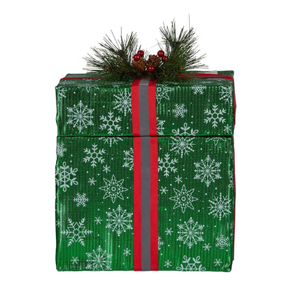 Christabelle Animated Elf Gift Box Led Lights Christmas Tree Decoration Ornament.
