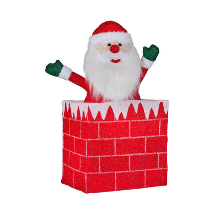 Christabelle 76cm Animated Santa In Chimney Christmas Tree Led Lights Ornament.