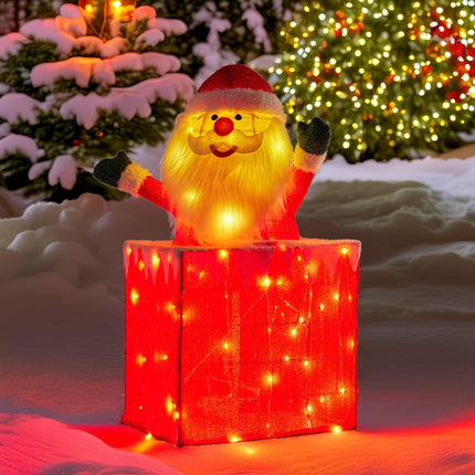 Christabelle 76cm Animated Santa In Chimney Christmas Tree Led Lights Ornament.
