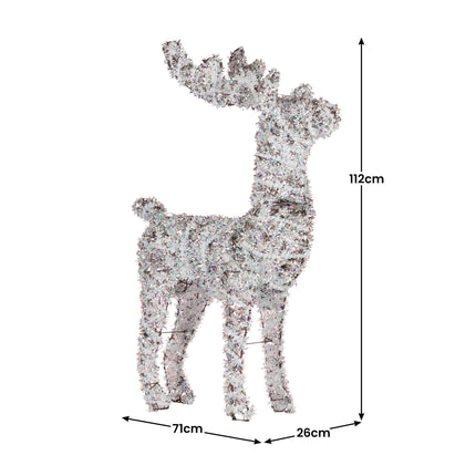 Christabelle 112cm Animated Reindeer Christmas LED Lights Indoor Outdoor Yard Statue Decoration.