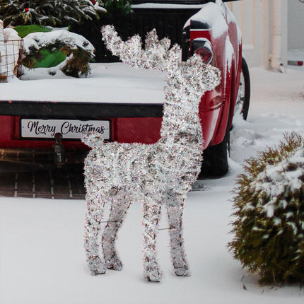 Christabelle 112cm Animated Reindeer Christmas LED Lights Indoor Outdoor Yard Statue Decoration.