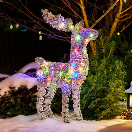 Christabelle 112cm Animated Reindeer Christmas LED Lights Indoor Outdoor Yard Statue Decoration.