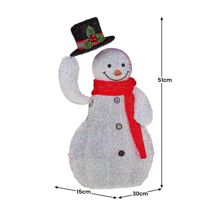 Christabelle 51cm Animated Snowman Christmas Display Decoration Led Lights Xmas.