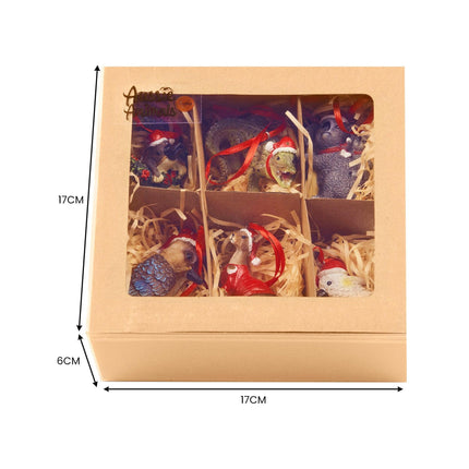 Christabelle Christmas Aussie Animals Pack of 6 Baubles Tree Decoration Ornaments Gift Pack.