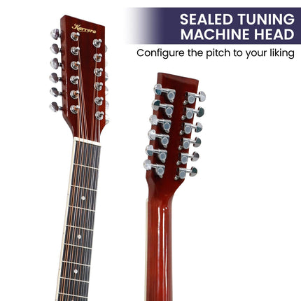 Karrera Acoustic Guitar 12-String with EQ - Sunburst.