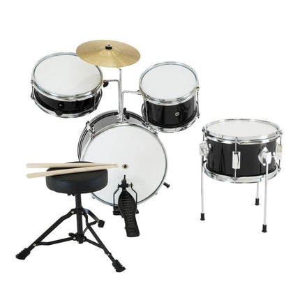 Karrera Children's 4pc Drum Kit - Black.