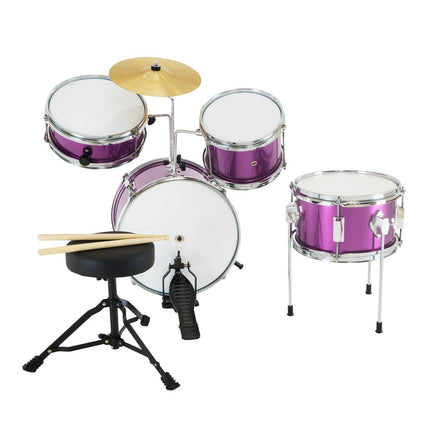 Karrera Childrens 4pc Drum Kit - Purple.