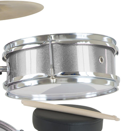 Karrera Childrens 4pc Drum Kit - Silver.