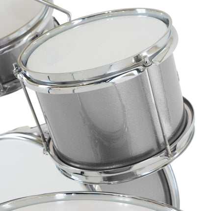 Karrera Childrens 4pc Drum Kit - Silver.