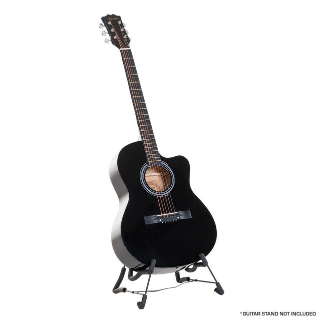 Karrera Acoustic Cutaway 40in Guitar - Black.