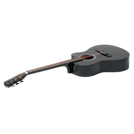 Karrera Acoustic Cutaway 40in Guitar - Black.