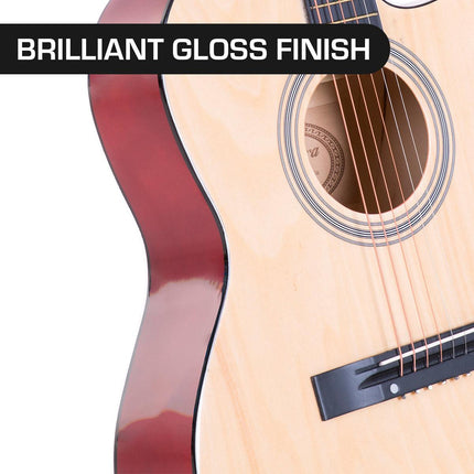 Karrera Acoustic Cutaway 40in Guitar - Natural.