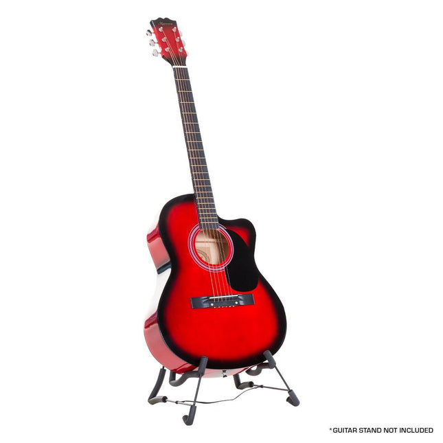 Karrera Acoustic Cutaway 40in Guitar - Red.