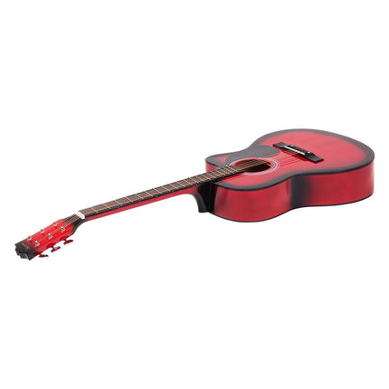 Karrera Acoustic Cutaway 40in Guitar - Red.