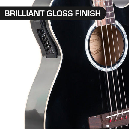 Karrera 43in Acoustic Bass Guitar - Black.
