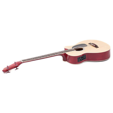 Karrera 43in Acoustic Bass Guitar with electric pickup   - Natural.