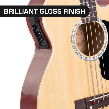Karrera 43in Acoustic Bass Guitar with electric pickup   - Natural.