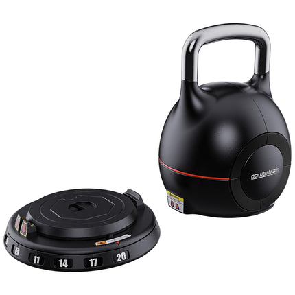 Powertrain Adjustable Kettlebell 20kg 7 in 1 Weight Selection Set w/Quick One Hand Adjustment Secure Locking System.