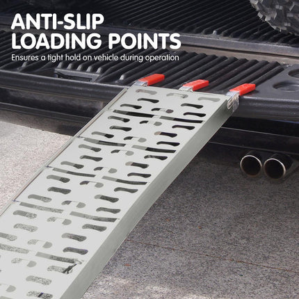 Kartrite Aluminium Folding Loading Ramp Atv Motorbike Motorcycle Golf Buggy Trailer.
