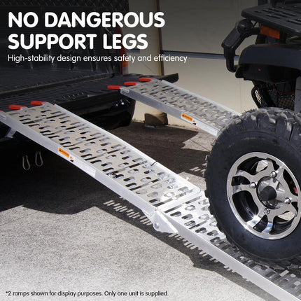 Kartrite Aluminium Folding Loading Ramp Atv Motorbike Motorcycle Golf Buggy Trailer.