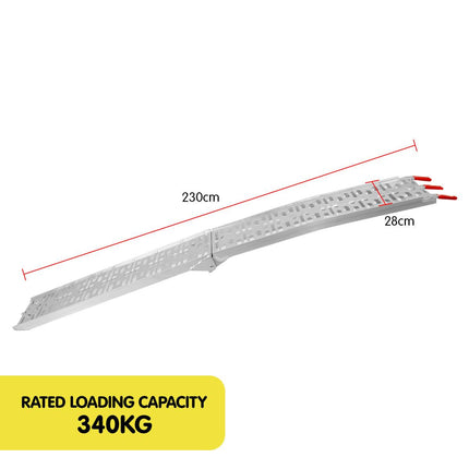 Kartrite Aluminium Folding Loading Ramp Atv Motorbike Motorcycle Golf Buggy Trailer.