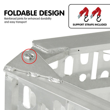 Kartrite 2x Aluminium Folding Loading Ramps ATV Motorbike.