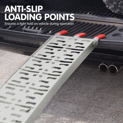 Kartrite 2x Aluminium Folding Loading Ramps ATV Motorbike.
