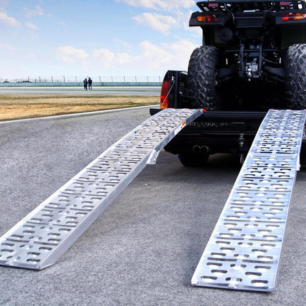 Kartrite 2x Aluminium Folding Loading Ramps ATV Motorbike.