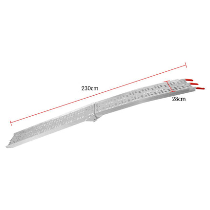 Kartrite 2x Aluminium Folding Loading Ramps ATV Motorbike.