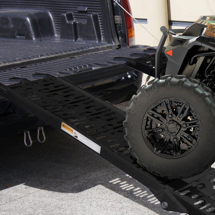 Kartrite Aluminium Folding Loading Ramp ATV Motorbike Motorcycle Golf Buggy Trailer - Black.