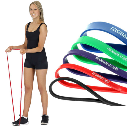 Powertrain 5x Home Workout Resistance Bands Gym Exercise.