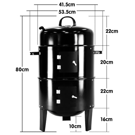 Wallaroo 3-in-1 Charcoal BBQ Smoker.