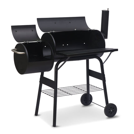 Wallaroo 2-in-1 Outdoor Barbecue Grill & Offset Smoker.