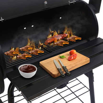 Wallaroo 2-in-1 Outdoor Barbecue Grill & Offset Smoker.