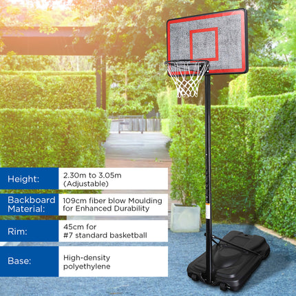 Kahuna Height-Adjustable Basketball Hoop Backboard Portable Stand.