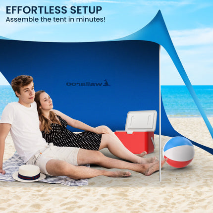 Wallaroo Beach Tent Canopy Sunshade 2m X 2m - Blue.