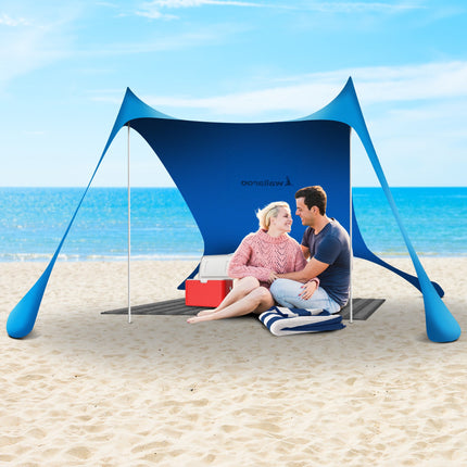 Wallaroo Beach Tent Canopy Sunshade 2m X 2m - Blue.