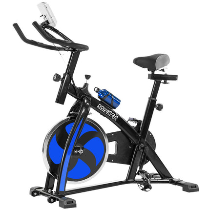 Powertrain Home Gym Flywheel Exercise Spin Bike - Blue.