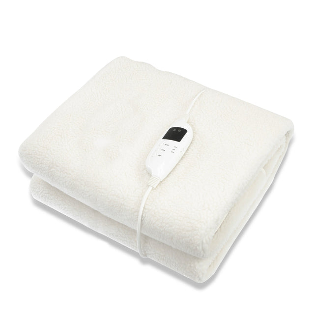 Laura Hill Heated Electric Blanket Fitted Fleece Underlay Throw Single.