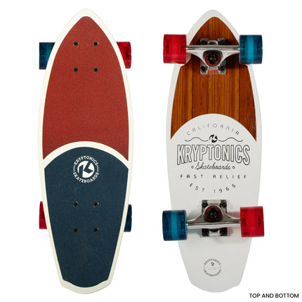 Bravo Sports Kryptonics 23-inch Mini Fat Cruiser Board In Liberty Blue.
