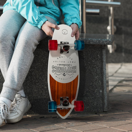 Bravo Sports Kryptonics 23-inch Mini Fat Cruiser Board In Liberty Blue.