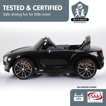 Kahuna Bentley Exp 12 Licensed Speed 6E Electric Kids Ride On Car Black.