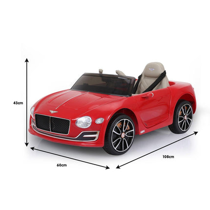 Kahuna Bentley Exp 12 Speed 6E Licensed Kids Ride On Electric Car Remote Control - Red.