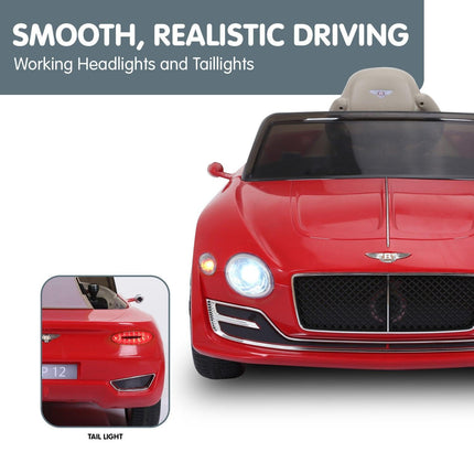 Kahuna Bentley Exp 12 Speed 6E Licensed Kids Ride On Electric Car Remote Control - Red.