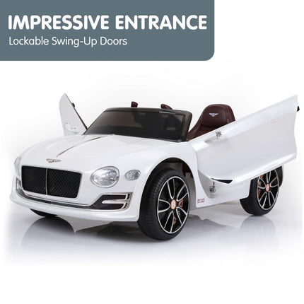 Kahuna Bentley Exp 12 Speed 6E Licensed Kids Ride On Electric Car Remote Control - White.