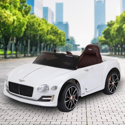 Kahuna Bentley Exp 12 Speed 6E Licensed Kids Ride On Electric Car Remote Control - White.