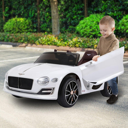 Kahuna Bentley Exp 12 Speed 6E Licensed Kids Ride On Electric Car Remote Control - White.